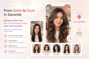AI hairstyle transformation using HairFastGAN showing realistic before and after hair change on a human face image Python-based HairFastGAN model processing image for real-time hairstyle editing and color change Real-time hair transformation app demo using GPU with smooth and natural hairstyle results Before and after comparison of virtual hairstyle try-on generated using GAN technology HairFastGAN interface displaying fast and realistic AI hair editing results on portrait image Live webcam hairstyle transformation using AI model with instant visual output Deep learning model generating natural-looking hair styles on different face angles AI image editing pipeline showing input image, processing stage, and final hairstyle output
